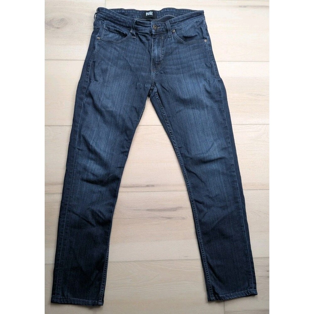 Paige Lennox Blue Denim Jeans Stretch Mens 30x30‎ Rayon Made in USA